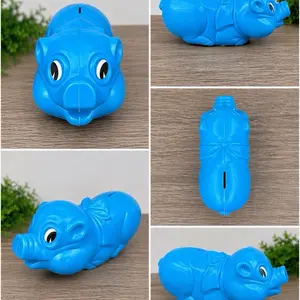 Piggy Bank Assorted Colors Plastic Coin Bank for Kids and Adults