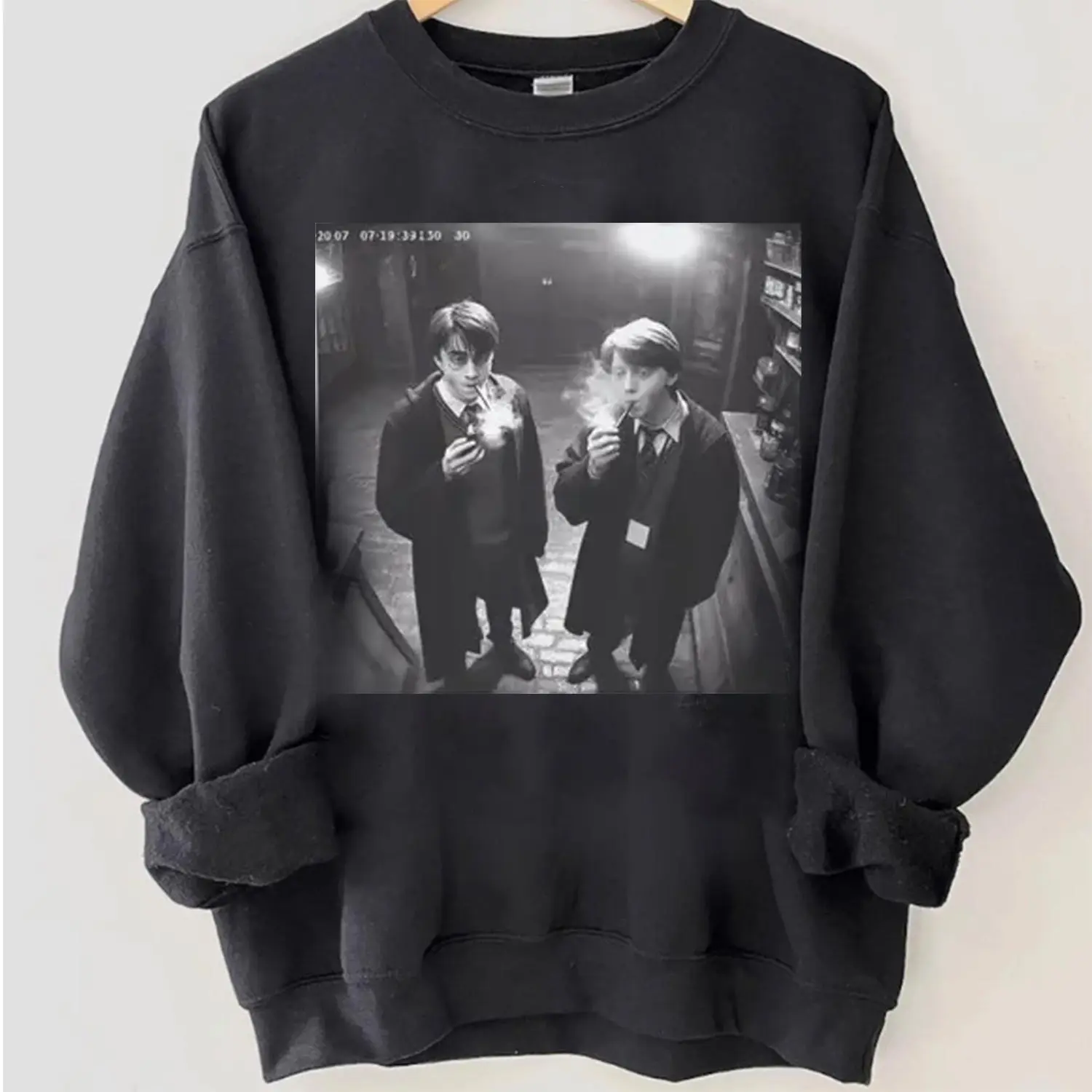 Vintage Harry and Ron Smoking T-Shirt, Potter Movie Sweatshirt, Wizarding 90s Shirt, Cloud Tee Movie Tee, Gift For Men & Women