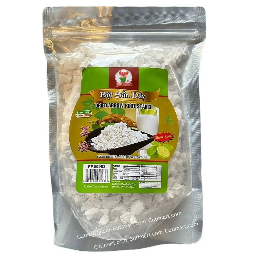 Happy Elephant Arrowroot Starch (Bột Sắn Dây) 17.6oz Happy Elephant Arrowroot Starch (Bột Sắn Dây) 17.6oz
