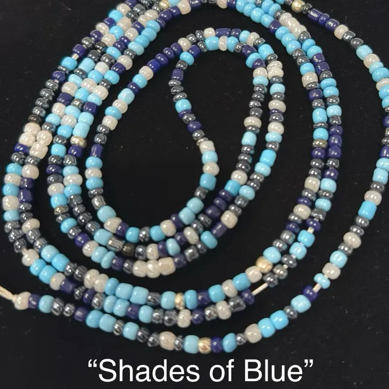 “Shades of Blue” Waistbeads