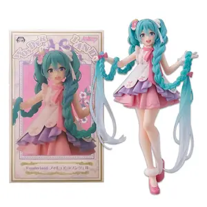 19CM Anime Fairy Tale Wonderland Hatsune Miku Rapunzel Cute Twin Tails Dress Up Model Toy Gift Collection Action Figure