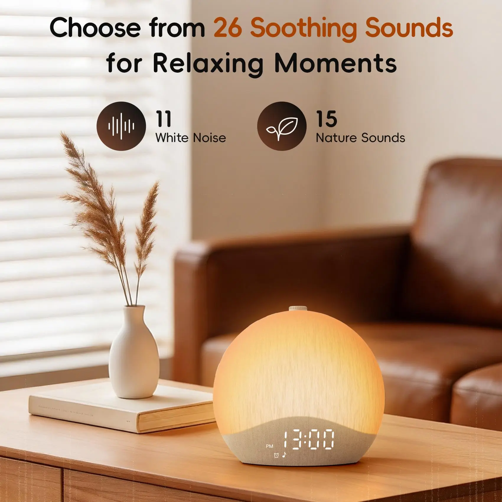 ecozy Sunrise Alarm Clock, White Noise Machine for Sleep