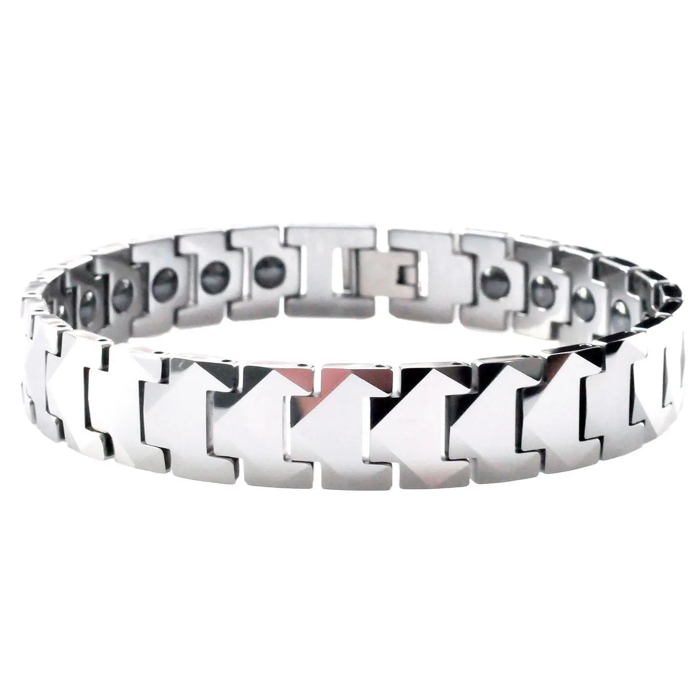 Mens Puzzle Link Tungsten Link Bracelet