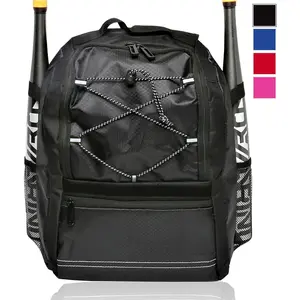 Youth Baseball Bag - Bat Backpack for Baseball, T-Ball & Softball Equipment & Gear |   Holds Bat, Helmet, Glove |   Fence Hook