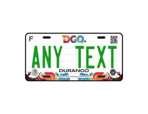 Car Plate Decorative Durango Placa Personalizda de Durango