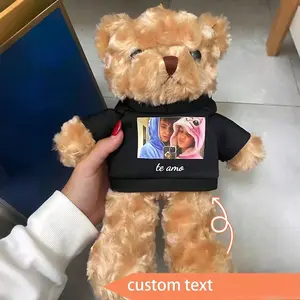 Teddy bear figurines, customizable with text and images, fun gifts, Valentine's Day decorations, bedroom ornaments, Christmas gifts, birthday decorations, personalized gifts, suitable for university dormitory decorations, Halloween decorations