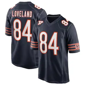 Unisex Football Bears Team Colston Loveland 10 Team Game Jersey - Navy