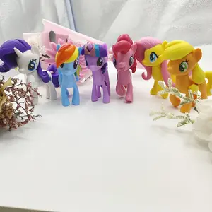 6pcs/set Festival Party Decoration Props, Six Main Characters Apple Soft Rare Biqi Yunbao Cake Decorations Gift