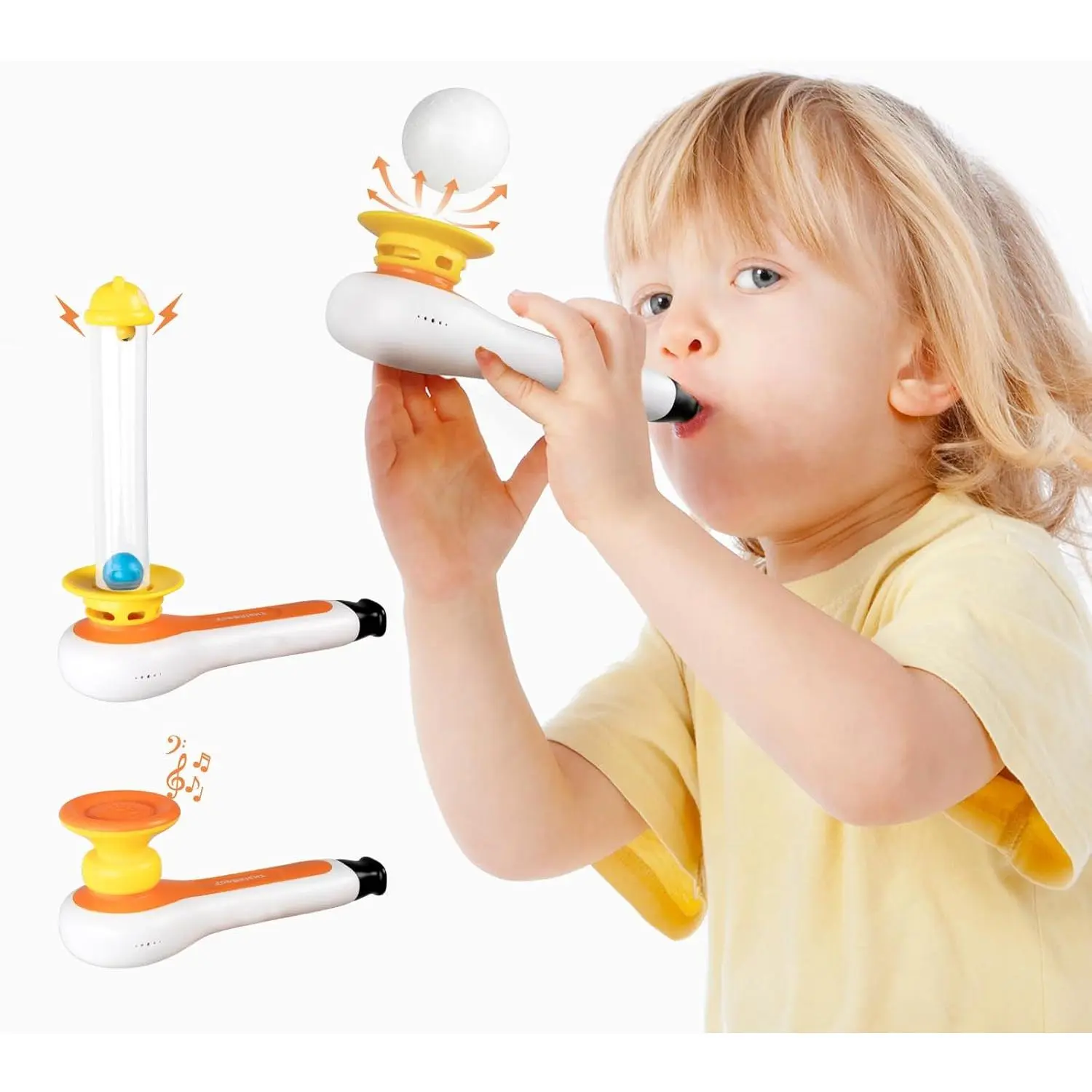 TOP BRIGHT 3in1 Ball Blowing Toy Sensory Toys for Toddler Montessori Whistle Floating Blow Pipe Balls Musical Toy Fine Motor Skills Toys for 3 4 5 Year Boys Girls Gift