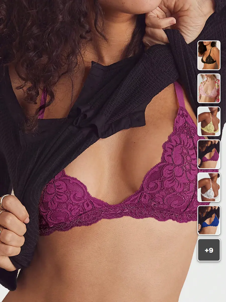 Sexy Lingerie Ultra-Thin Floral Lace Bralette Seamless Date Night