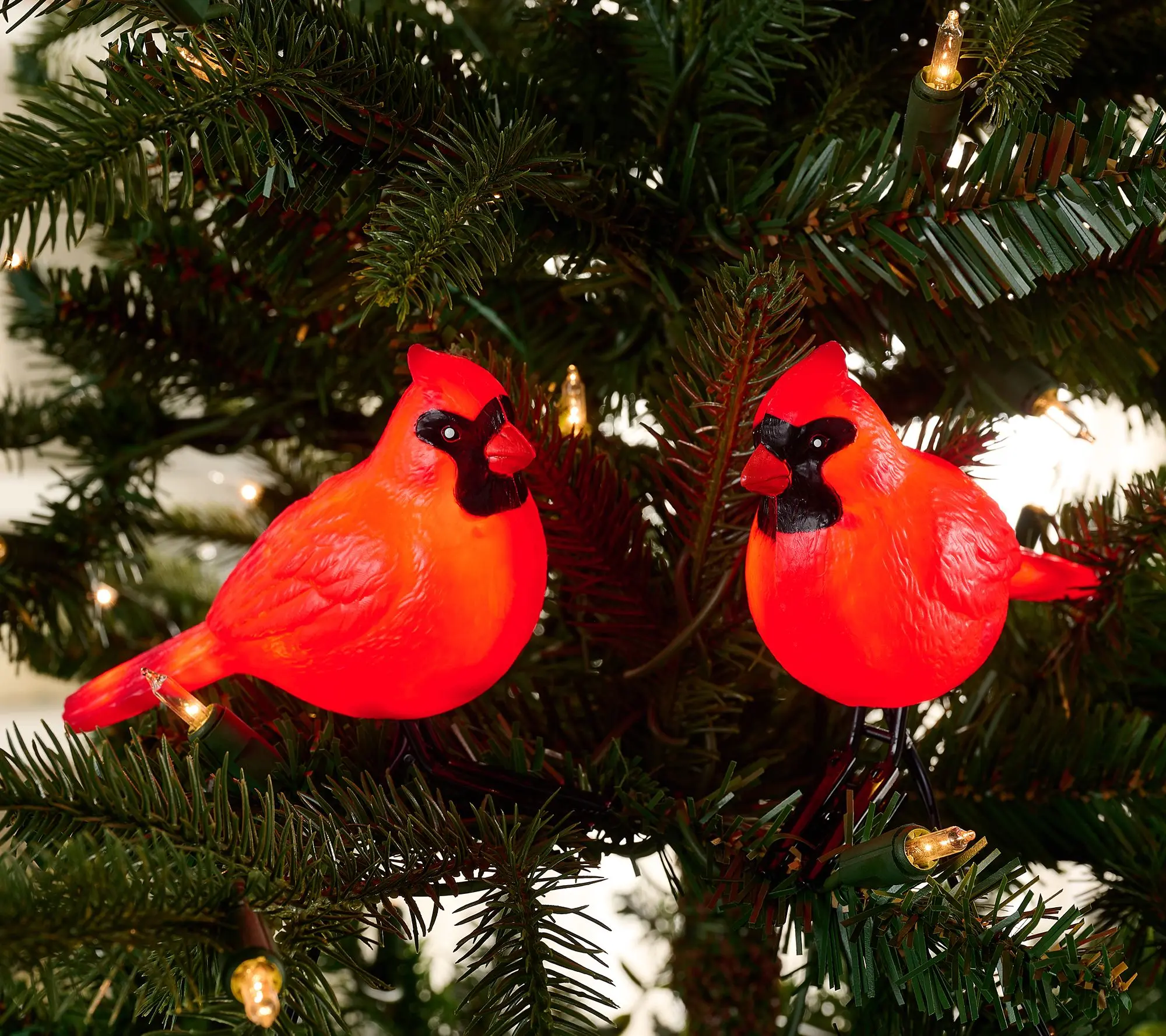Bethlehem Lights S/2 Illuminated Cardinal Tree Clips