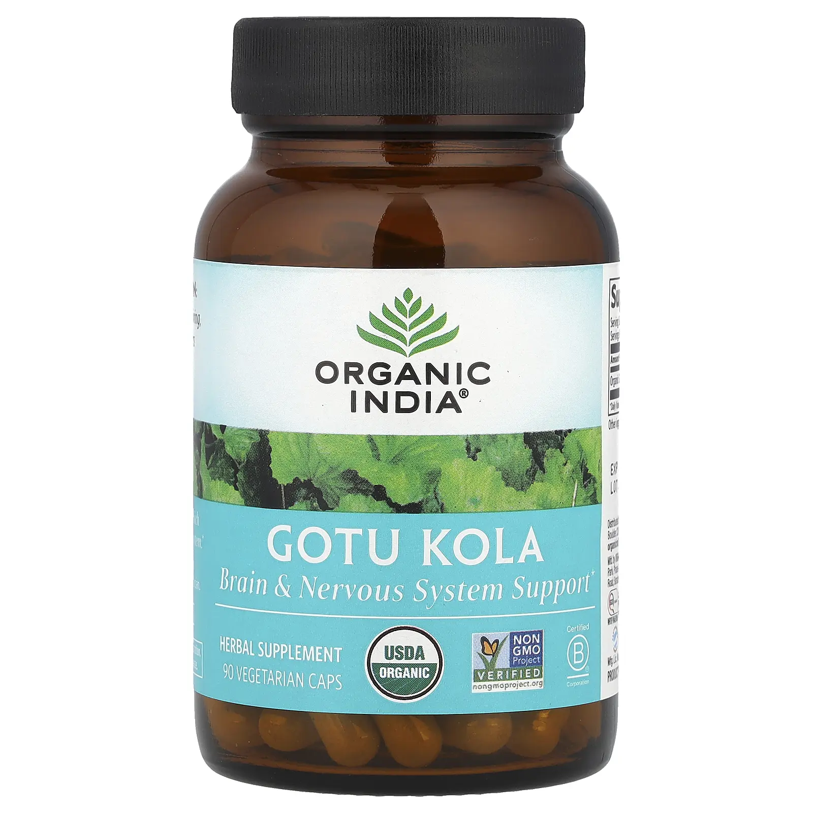 Organic India Gotu Kola, 90 Vegetarian Caps (350 mg per Capsule)