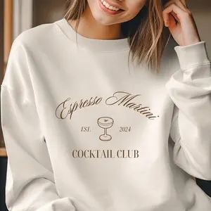 Espresso Martini Sweatshirt Retro Cocktail Crewneck Espresso