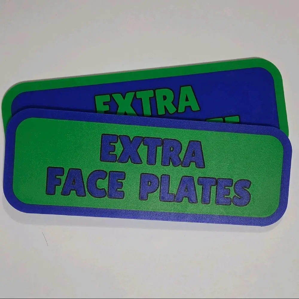 2 Custom Extra Face Plates for Standard Light Up Signs - 2 Extra Plates, Custom Message, Tool-Free Quick & Easy Change, Bulk Discount Available