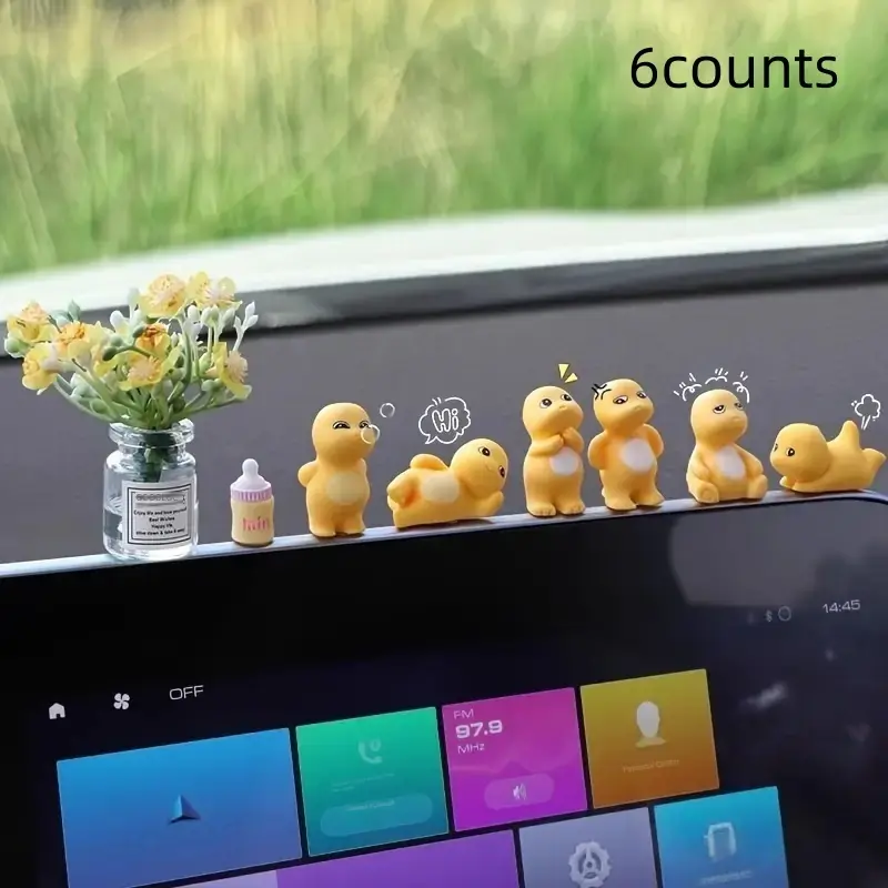 Cute 3D Cartoon Baby Dragon Car Interior Decorations, DIY Creative Car Dashboard Accessories, Women's Car Accessories, Car Dashboard Ornaments, Car Interior Accessory, Car Interior Decorative