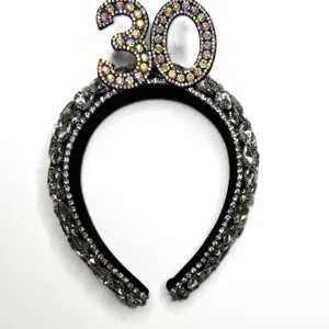 30th Crystal Birthday Tiara Headband