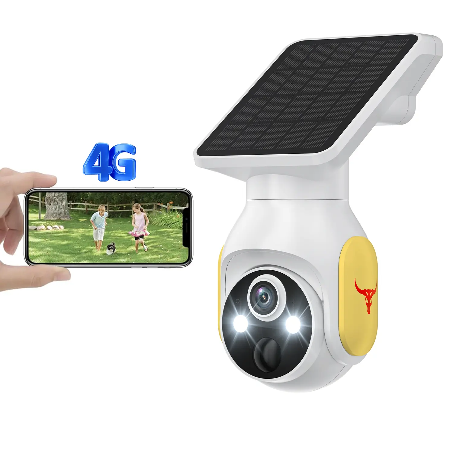 Solar-Powered Cellular Security Camera, 1080p Wi-Fi Battery Home Monitoring Camera with AI Human Detection, Color Night Vision, Cloud Storage