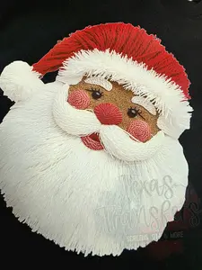 Faux Yarn Tan Santa DTF