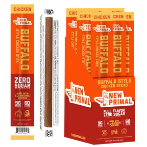 New Primal Buffalo Chicken Sticks, Keto, Gluten Free Healthy Snacks, Sugar Free Low Carb High Protein, Jerky Meat Stick, 9g Protein, 20 Ct