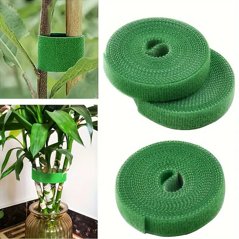 3 x Reusable Nylon Hook-and-Loop Self-Adhesive Heavy-Duty Adjustable Ties - 1cm x 10m, Gentle on Plants Garden Vine Support Straps, Home Supplies Wires Cable Management Organizers