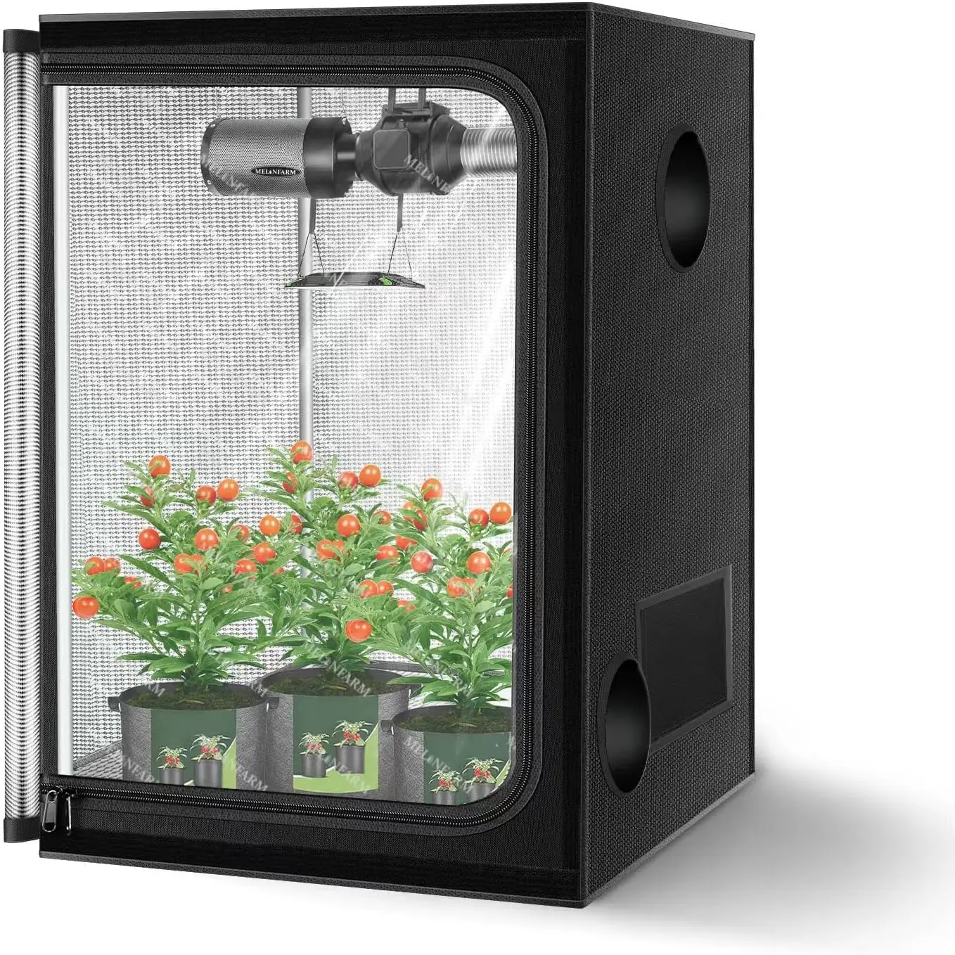 2x2 Grow Tent, 24"x24"x32" Double Transparent Viewing Door Indoor Grow Tent, Growing Tent with High Reflective Mylar & Floor Tray,  Tent for Indoor Hydroponics Growing