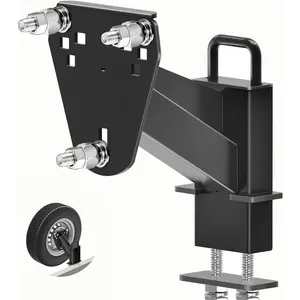 Stake Pocket Spare Tire Carrier Spare Tire Mount Bracket for Trailer, Powder Coated Black Steel Fits Most 4/5/6/8 Lugs Wheels with 4" to 6.5" Bolt Patterns