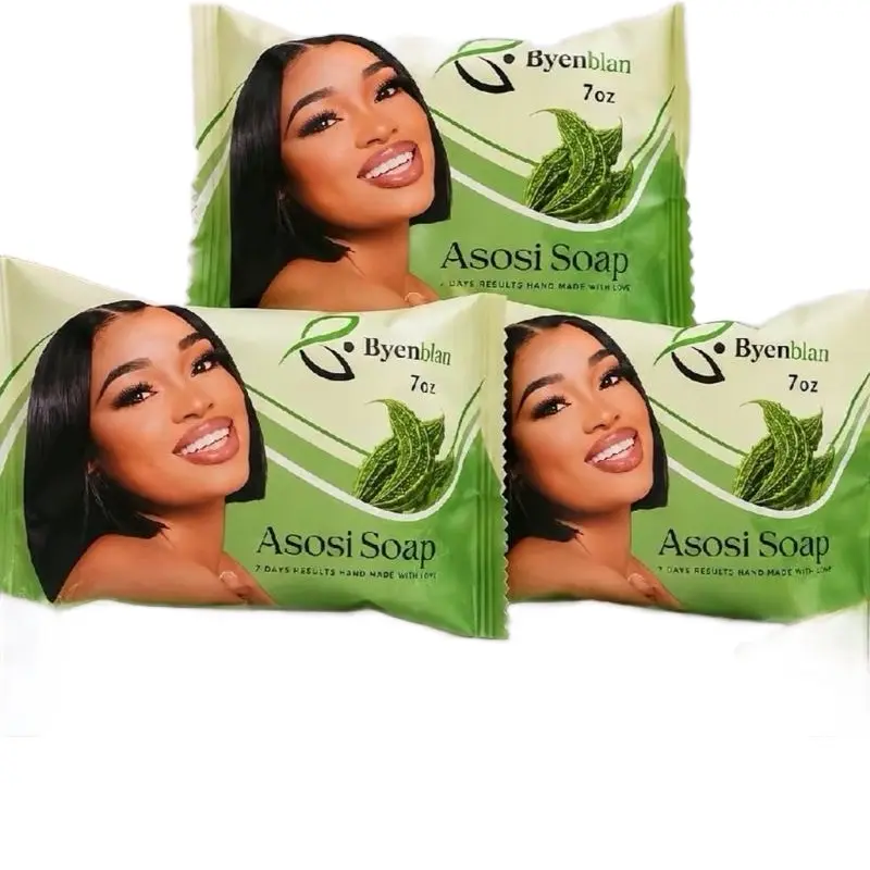 Byenblan Assosi 3-Piece 7oz Face & Body Soap Cleanser - Cosmetic Body Care, Moisturizing, Hydrating, Antibacterial
