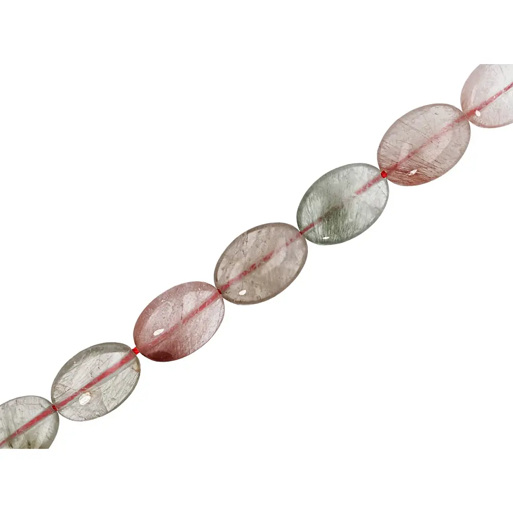JTV Rutilated Quartz 14x10mm Oval Bead Strand Approximately 15-16" in Length JTV Rutilated Quartz 14x10mm Oval Bead Strand Approximately 15-16" in Length