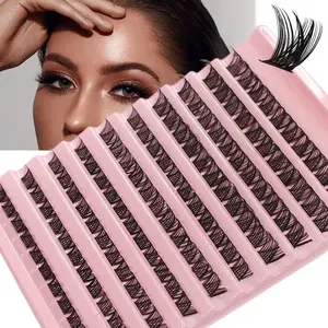 10 Row Single Cluster False Eyelashes, Dense Manga Style Segmented Lashes, Reusable False Eyelashes for Bold Eye Makeup