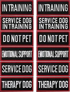 12 Pieces Removable Tactical Dog Harness Service Dog Vest Patches Do Not Pet in Training Dog Patches and Emotional Support Dog Vest Patches(3.6 x 1.6Inch) Halloween Ghost