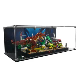 Acrylic Display Case UV Print Compatible with LEGO® 76956 Jurassic World T. Rex Breakout - Set Not Included
