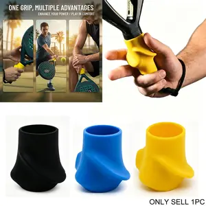 1pc of Tennis Racket and Pickleball Racket Beginner Grip Posture Corrector, Silicone Tennis Racket Handle Isolator, Correct Grip Correction Device for Improving Tennis Skills, Shock-absorbing Grip, for Tennis Use, Easy to Install