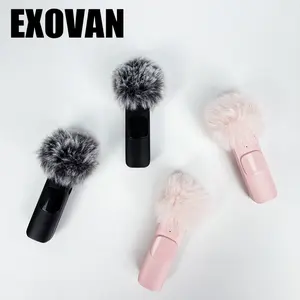 Wireless mini Microphone for iPhone/Smartphone, 2 Mini Lapel Microphones with Clearer Audio for Video Recording, Interview, Vlog，Noise Reduction Device Noise Cancellation Stereo Wireless vlogging  tools handheld high quality audio