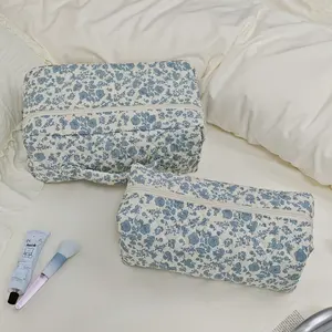 2pcs Floral Hair Dryer Storage Bag, Portable Curling Iron Organizer, Travel Multi-Functional Makeup Bag, Dustproof Large Capacity, Cosmetic Pouch, Cosmetic Travel Bags