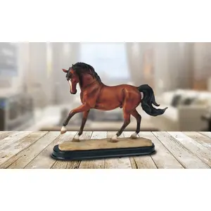 8"H Brown Walking Horse Figurine