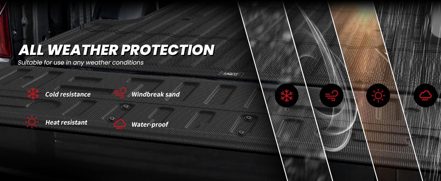 Lasfit fit for 2021-2026 Ford F-150 & 2022-2026 Ford F-150 Lightning Tailgate Mat, Don't Fit optional With Pro Access Tailgate