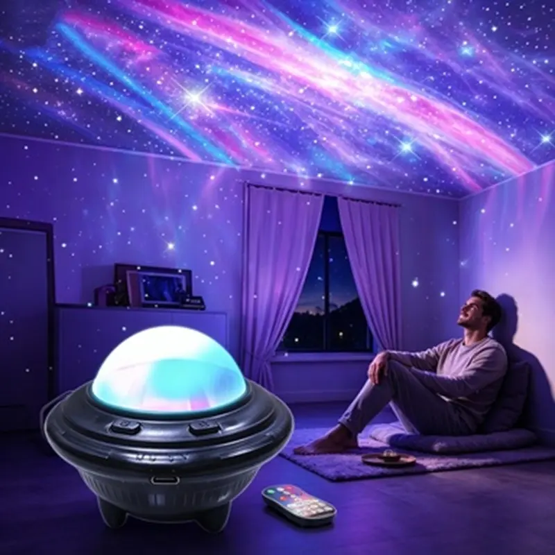 Party Laser Projector Light, Remote‑Controlled RGB Atmosphere Lamp, Dynamic Pattern Stage Light for Bedroom, Home Party, Bar, Night‑club Decoration
