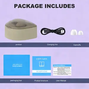 Invisible Hearing Aid for Adults with Hearing Loss, Behind-The-Ear Magnetic Charging Box, Noise Reduction, Natural Sound, USB Rechargeable