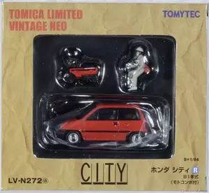 *RARE* Tomica Limited Vintage Neo 1/64 LV-N272a Honda City R with Moto Compo 81 RED JDM