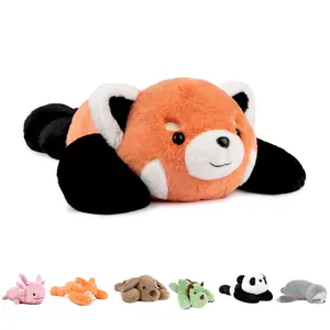 【Red Panda】Niuniu Daddy 26" | 5LB Sloth Weighted Stuffed Animals for Adults Kids, Large Brown Sloth Weighted Lap Animal Plush Toy, Giant Body Pillow with Bag Stickers as Gift for Christmas Birthday Holidays