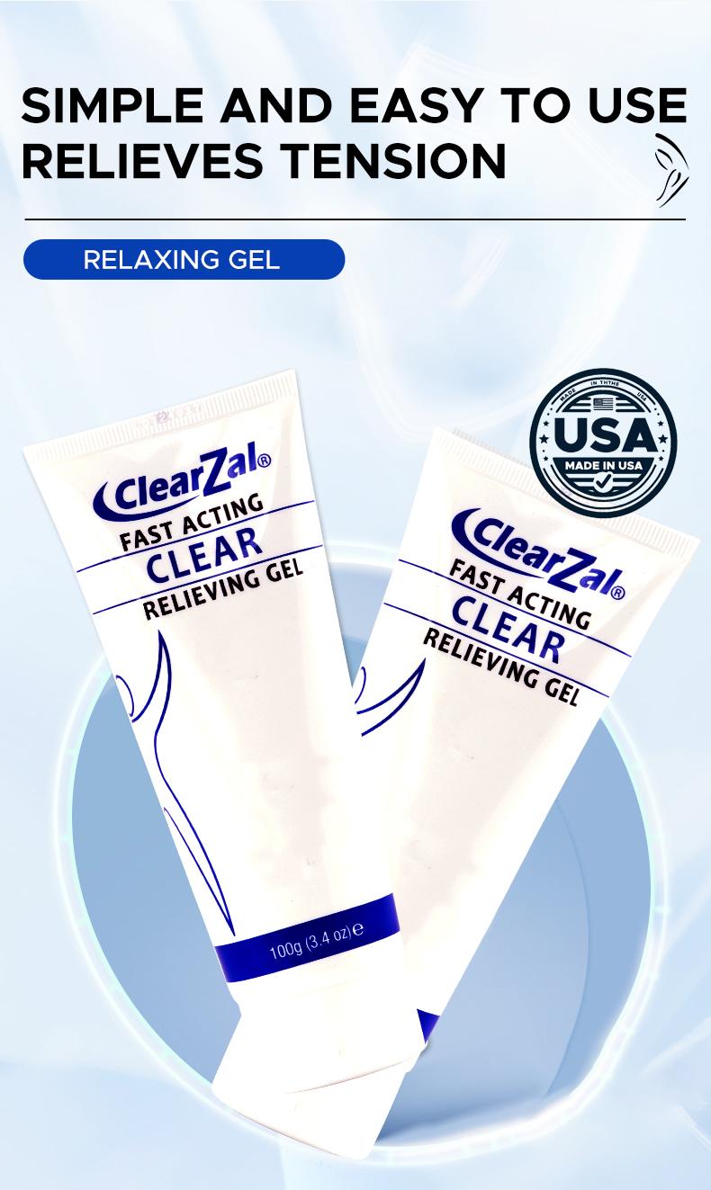 Clearzal Soothing Cooling Gel 100g, Relieving Body Gel, Cooling with Menthol and Frankincense, Helps Relieve Muscle Tension , Relax your waist, legs, knees, shoulders and neck to relieve fatigue, Sports Soothing Cooling Gel Body Care Lotions Repair gel