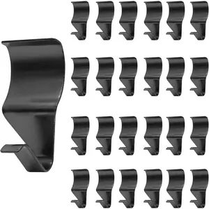 Heavy Duty Stainless Steel Black Vinyl Siding Hooks, No Hole Needed Low Profile Siding Clips for Hanging Wreath, Outdoor Christmas Decorations