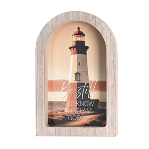 360 Stand Arch-Shape Photo Frame, 9x13 in White with Glass Insert, Wall Mount & Table Top Home Decor for Prints