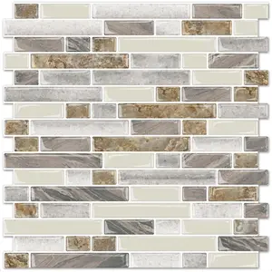 Peel and Stick Tile Backsplash for Kitchen, 12"x12"Stick  Backsplash, Self Adhesive Tile for Kitchen Backsplash and Bathroom(10 Sheets, Thicker Design)