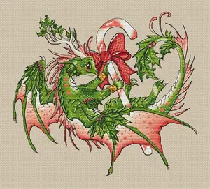 Christmas Dragon - PDF Cross Stitch Pattern