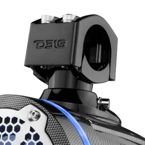 DS18 DS-CF-X6TP HYDRO 6.5 in Marine Outdoor Speakers Towers, Integrated RGB LED Lights, 350 W, Black Carbon Fiber