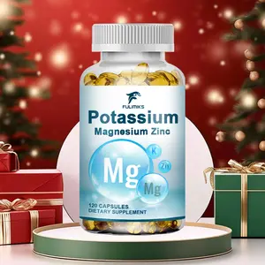 Fulimiks Potassium Magnesium Zinc Supplement - Highly Absorbable Magnesium for Heart Muscle & Nerve Support - Vegan Non-GMO 120 Capsules - Blood Pressure & Electrolyte Balance - Dietary Minerals for Wellness