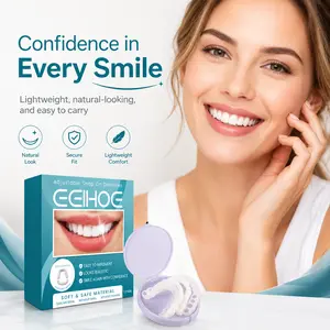 Custom Fit Full Denture Veneer Set for Adults – Natural Looking Snap-On Teeth Cover | Comfortable Reusable Design with Easy Mold Technology | Cosmetic Smile Enhancement for a Brighter, More Confident Smile Appearance