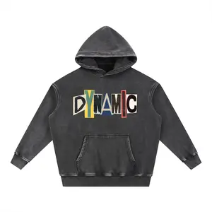 "DYNAMIC" — Patchwork Graphic Hoodie