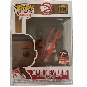 Autograph Dominique Wilkins POP! Atlanta Hawks 104 Vinyl Figure Unique Design Eye-Catching Collectible for Fans 7 BAP 190 Pieces NBA Memorabilia